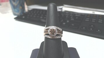Beautiful! 14k RoseGold 1.73 cttw. Chocolate Diamond Ring, Size 8 