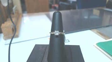 14k YG Princess Cut Diamond Ring, Diamond weight .47 , Size 5 1/2