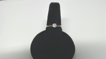14K YG Diamond Ring, .25 dtw, Size 6 3/4