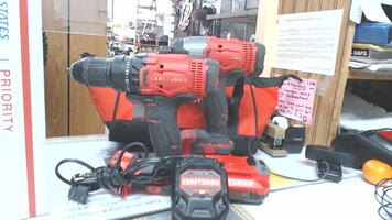 Craftsman Drill & Impact w/ 2 Batteries, One Charger & Carrying Bag