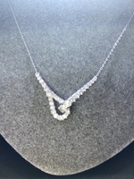 14K WG Diamond Necklace, Est. .75 dttw