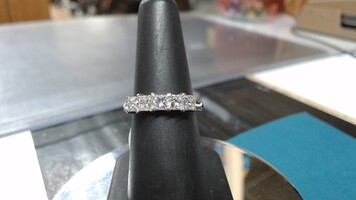 18K WG Princess Cut Channel Set Diamond Ring, Size 6, 1 DWT