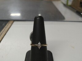 14k YG Marque Diamond Ring, Sz 7