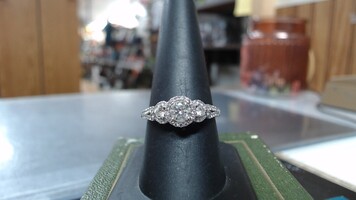 14K WG Diamond Ring Size 9