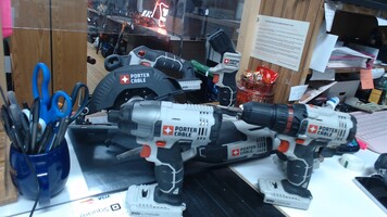 Porter Cable Light, Impact & Drill Driver,Circular & Recip.Saw w/ Batt & Charger
