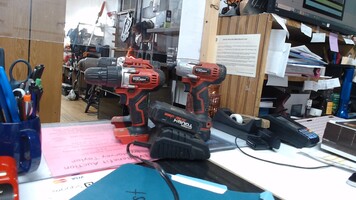 Hyper Tough Hammer Drill, Drill and Impact w/ 2 Batteries and Charger