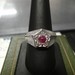 14K WG Mens Ring, Size 9,  Ruby and Diamond Ring