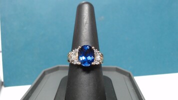 10K YG Sapphire Ring Size 7 1/2