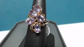 10K YG Amethyst Ring Size 6 3/4