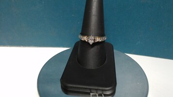 14k YG Diamond Ring Sz. 9 1/2