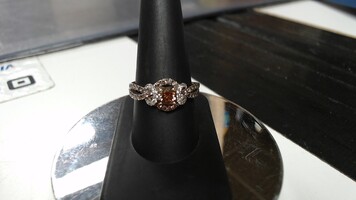 14K WG  LeVian Chocolate Diamond Ring Sz. 9 1/2, Est. DTTW .80